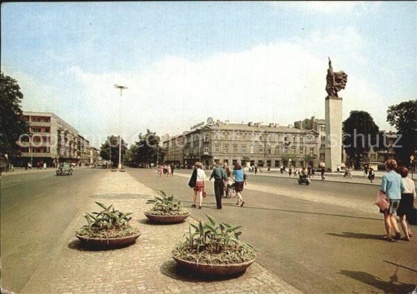 Czestochowa Schlesien Plac Wladyslawa Bieganskiego Platz Denk