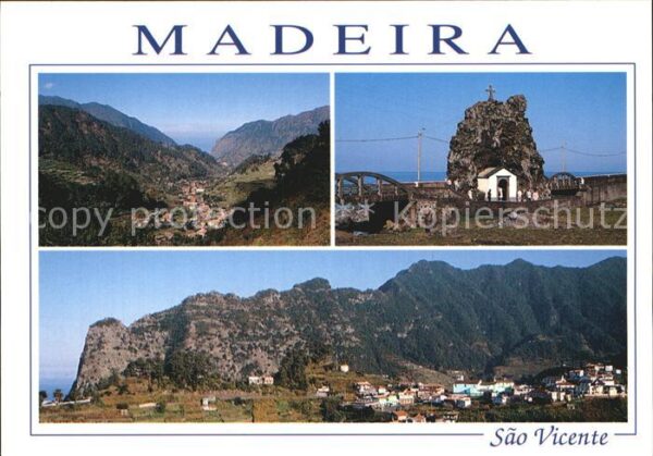 Sao Vicente Madeira Panorama Kapelle Felsen Gebirge