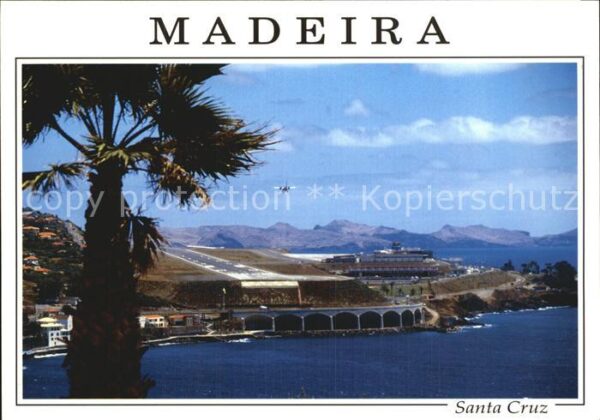 Santa Cruz Madeira Panorama mit Flughafen