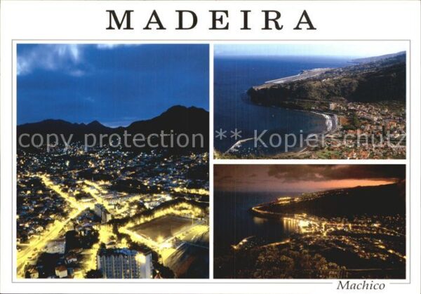 Machico Panorama Küste Nachtaufnahme