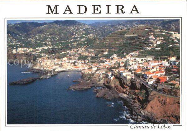Camara de Lobos Madeira  Portugal Küstenstadt Fliegeraufnahme