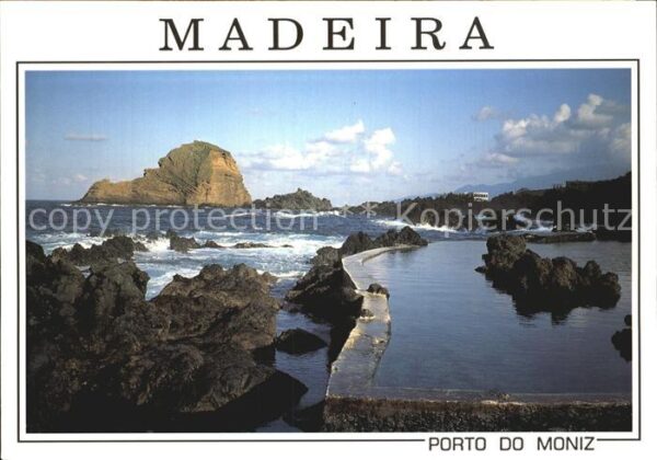 Porto do Moniz Madeira  Portugal Pormenor das piscinas Schwimmbecken Fel