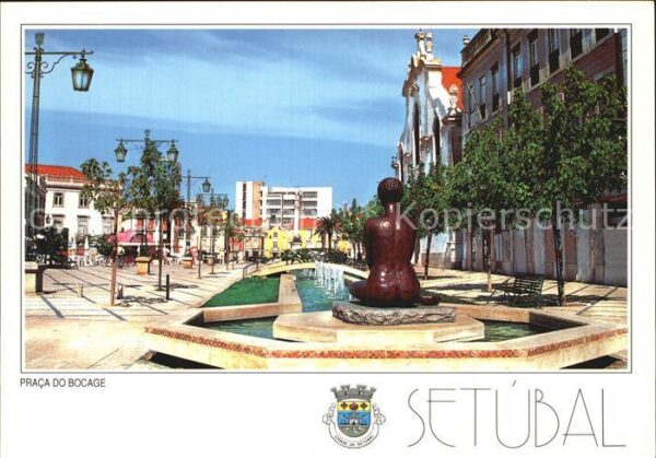 Setubal Praca do Bocage Platz Skulptur