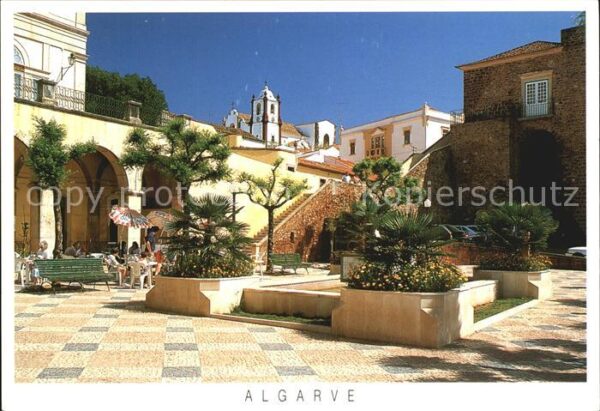 Silves Algarve Platz Strassencafe Restaurant