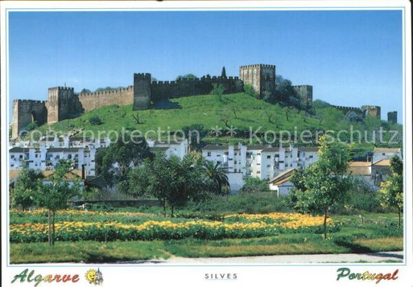 Silves Algarve Teilansicht mit Festung