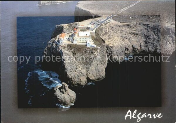 Sagres Algarve Cabo de Sao Vicente Kap Leuchtturm Stei