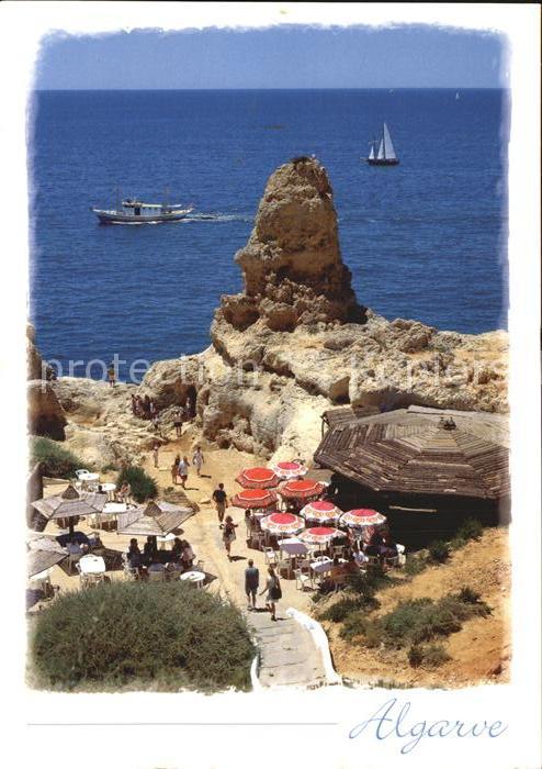 Praia do Carvoeiro Weg zur Küste Strandcafe