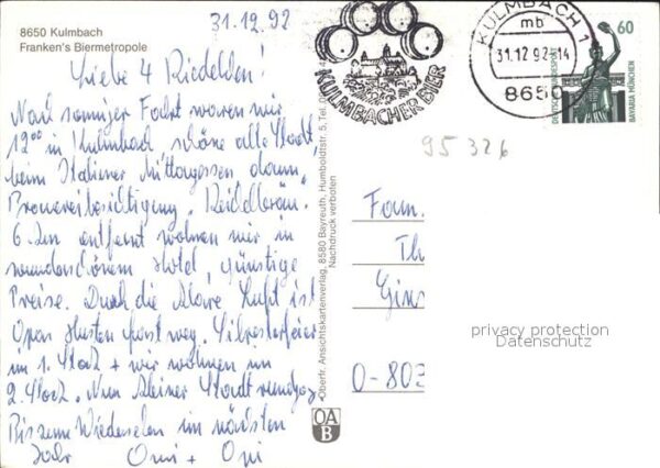 Kulmbach Marktplatz Brunnen Hotel Restaurant Rat – Bild 2