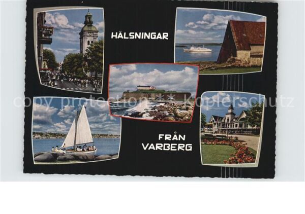 Varberg Kirche Küste Segelboot Fähre Hotel Rest