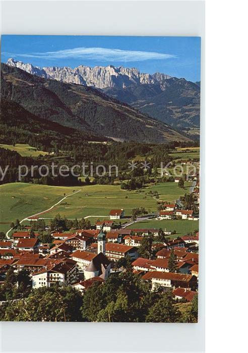 Reit Winkl Panorama Luftkurort gegen Kaisergebirge