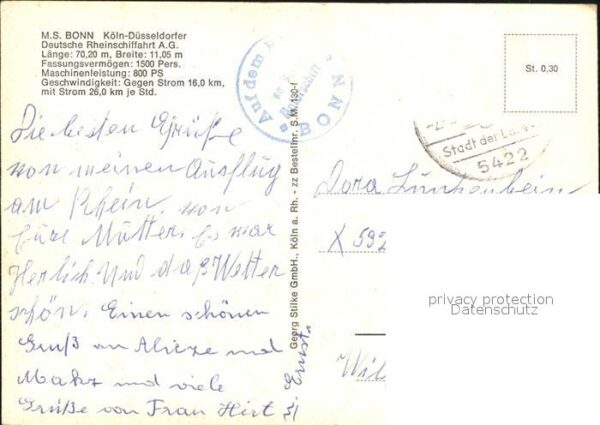 Motorschiffe M.S. Bonn Köln-Düsseldorfer Rheinschiff – Bild 2