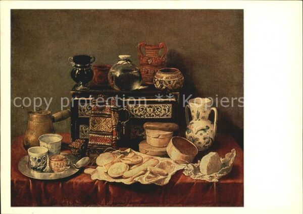 Kuenstlerkarte Alte Kuenstler Antonio de Pereda Still Life
