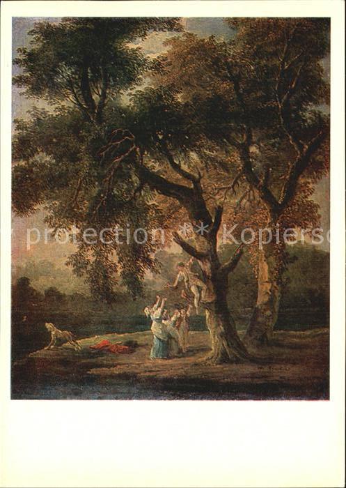 Kuenstlerkarte Alte Kuenstler Hubert Robert Nest Robbers 1780