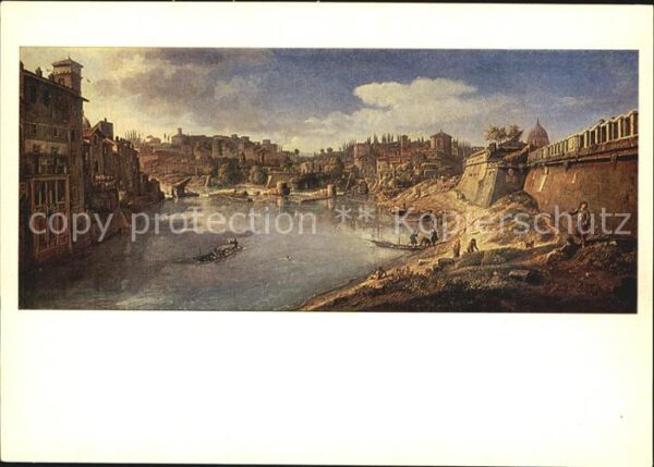 Kuenstlerkarte Alte Kuenstler Gaspare Vanvitelli View of Rome 1686