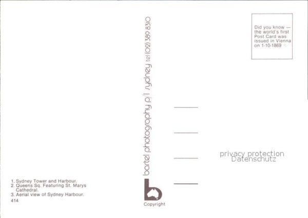 Sydney New South Wales Tower and Harbour Queens Square St Mary – Bild 2