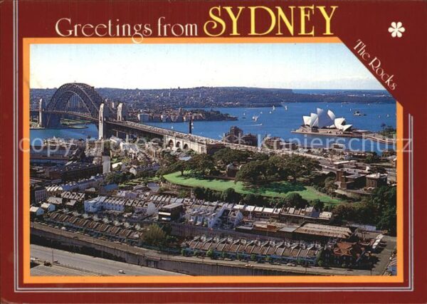 Sydney New South Wales Aerial view Historic Rocks Harbour