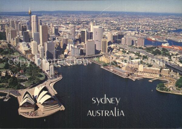 Sydney New South Wales Aerial view The Harbour Opera House