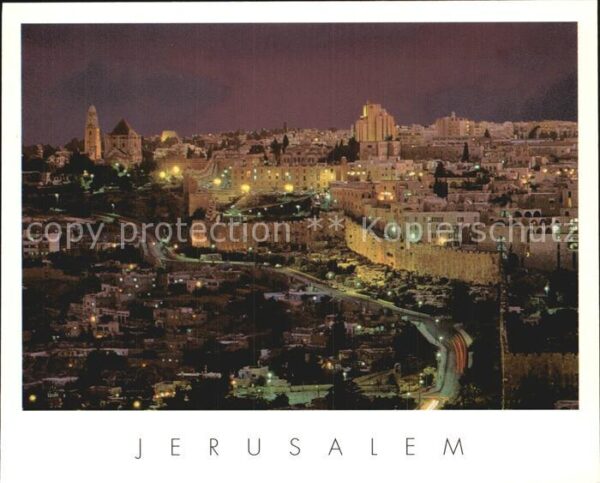 Jerusalem Yerushalayim bei Nacht