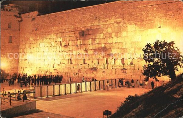 Jerusalem Yerushalayim The Western Wall at night