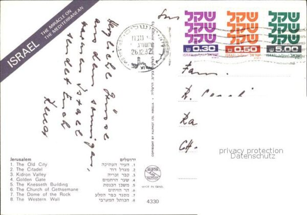 Jerusalem Yerushalayim Old City Citadel Kidron Valley Golden G – Bild 2