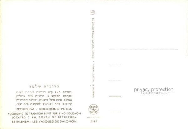 Bethlehem Yerushalayim Solomons Pools – Bild 2