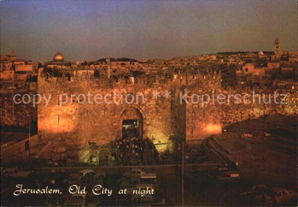 Jerusalem Yerushalayim Old City at night