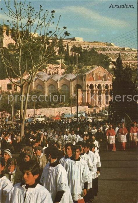 Jerusalem Yerushalayim Palmsonntag Prozession Gethsemane Kirch