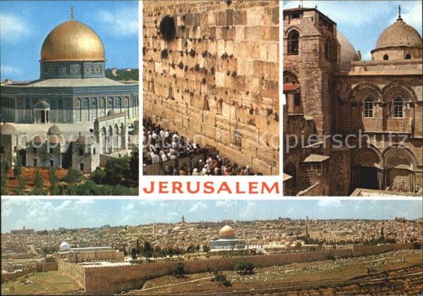 Jerusalem Yerushalayim Dome of the Rock Western Wall Panorama