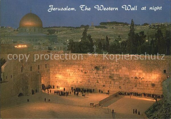 Jerusalem Yerushalayim Western Wall at night