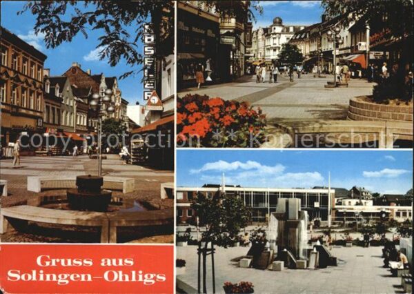 Ohligs Brunnen Fussgängerzone Stadtplatz