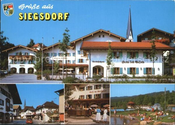 Siegsdorf Hoeslwang Haus des Gastes Dorfmotive Schwimmbad
