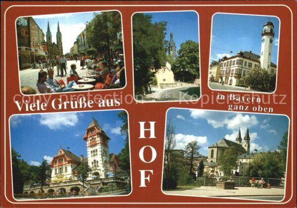 Hof Oberfranken Altstadt mit Marienkirche Lorenzkirche