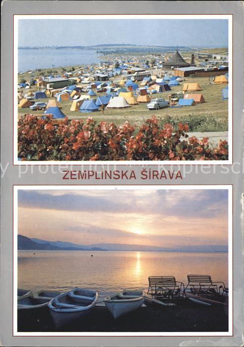 Zemplinska Sirava Campingplatz Boote am Strand