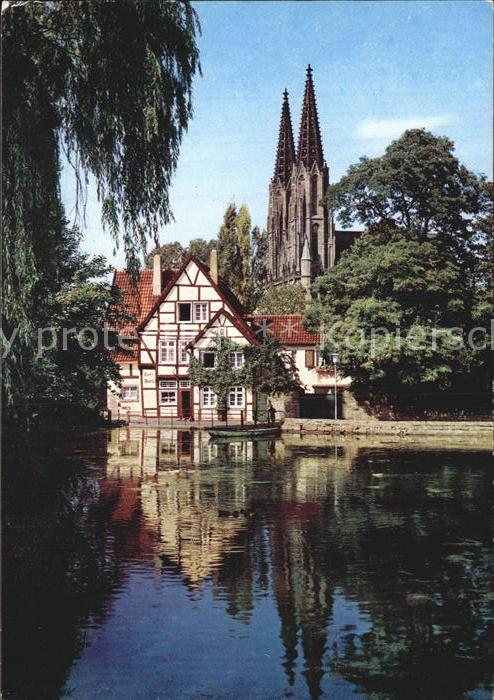Soest Arnsberg Mühle am grossen Teich mit Wiesenkirche