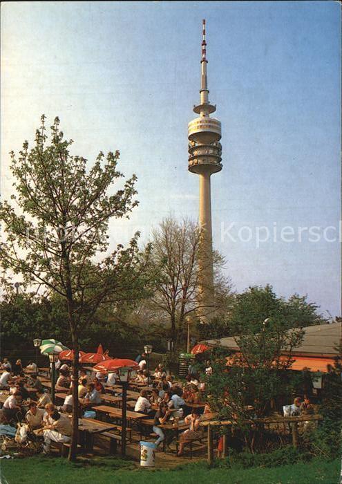 Muenchen Olympiapark mit Fernsehturm