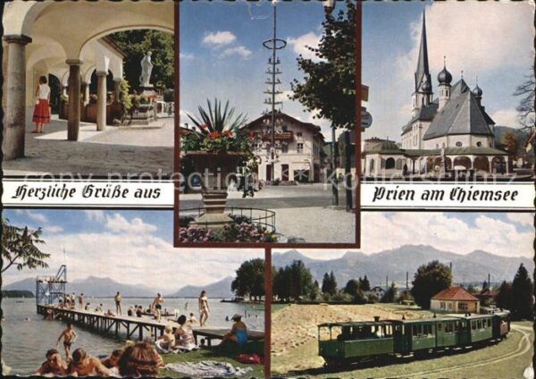 Prien Chiemsee Arcaden Kirche Seebrücke Minibahn