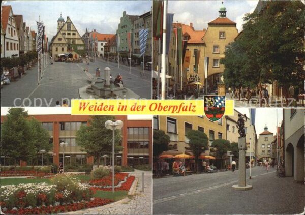Weiden Oberpfalz Marktplatz Stadttor Park Fussgängerzone