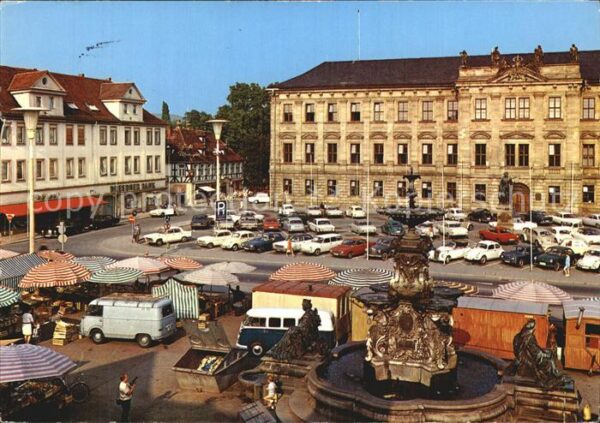 Erlangen Marktplatz Brunnen Schloss