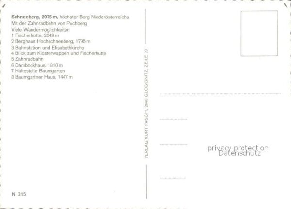 Schneeberg Oesterreich Fischerhütte Berghaus Hochschneeberg Ba – Bild 2