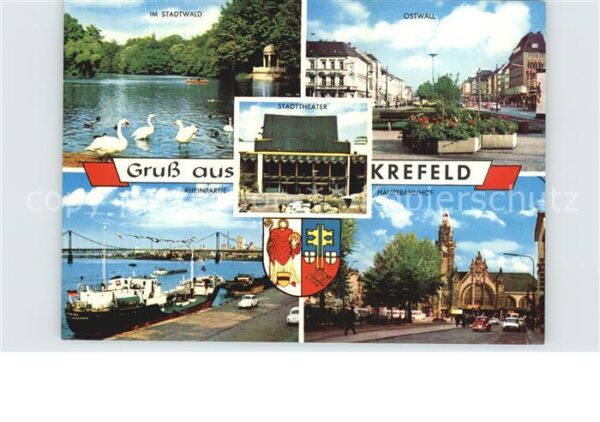 Krefeld Schwanenteich Stadttheater Ostwall Rhei