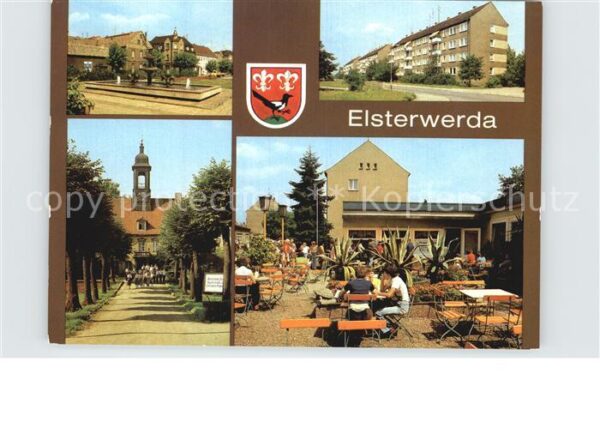 Elsterwerda Wappenbrunnen Strasse des Aufbaus Schlo
