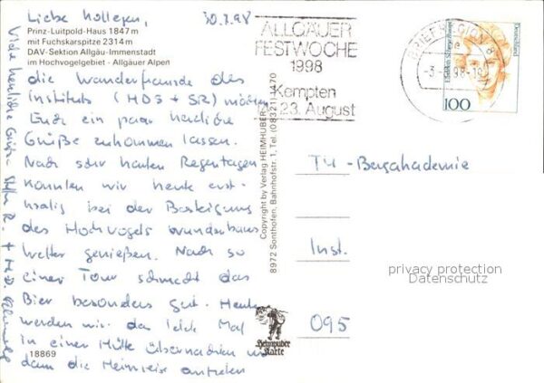Prinz Luitpold Haus Fuchskar Nordspitze Madonna Hauptgipfel – Bild 2