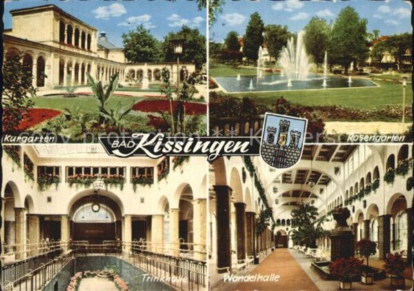Bad Kissingen Kurgarten Rosengarten Fontäne Trink und