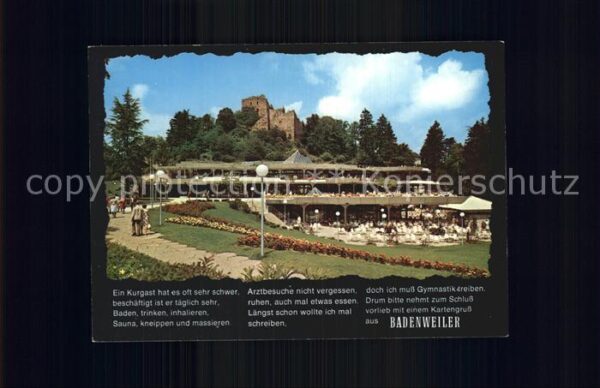 Badenweiler Kurhaus mit Burgruine
