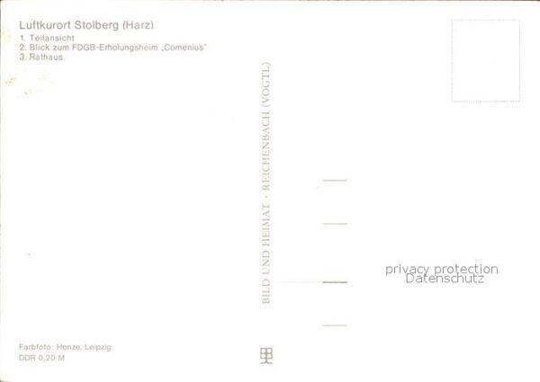 Stolberg Harz Teilansicht FDGB Erholungsheim Comenius – Bild 2