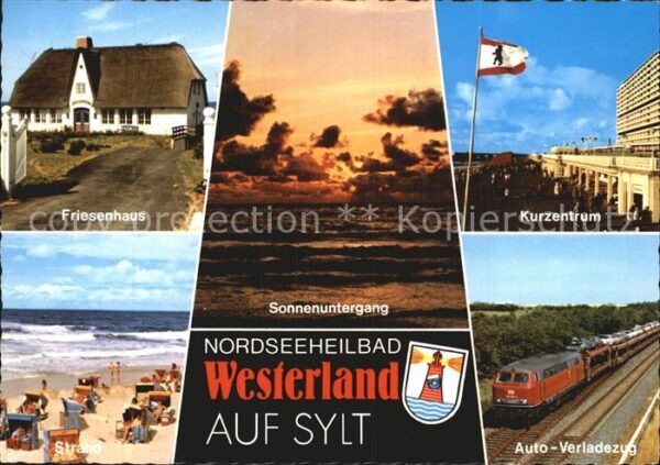 Westerland Sylt Friesenhaus Sonnenuntergang Kurzentrum