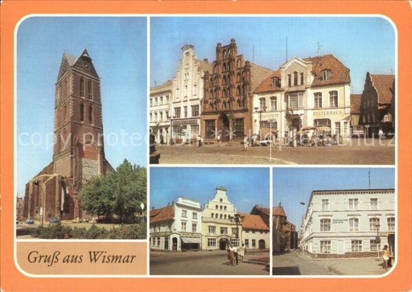 Wismar Mecklenburg St Marien Markt Löwenapotheke Kulturhau