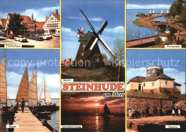 Steinhuder Meer Fischerhaus Segler Mühle Abendstimmung