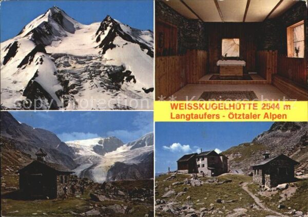 Vinschgau Val Venosta Weisskugelhütte und Weisskugel Ötztaler