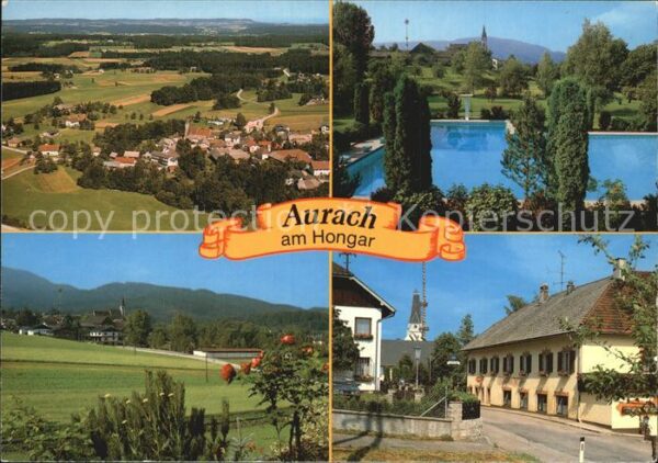Aurach Hongar Panorama Schwimmbad Dorfmotiv